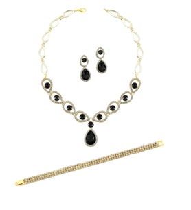 Paris Tasarım Siyah 4 Lü Su Damlası Set Ps0114