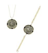 Osmanlı Tuğra Kolye Bileklik Set Ps0282
