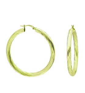 Gümüş 4 Cm Burgu Halka Küpe ES0165