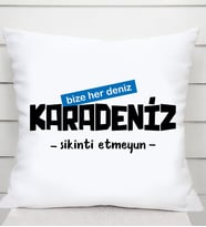 Her Deniz Karadeniz Saten Kare Yastık