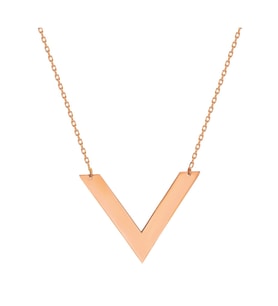 Rose Altın V Kolye SV0046