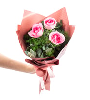 Koyu Somon Bukette Pembe Güller