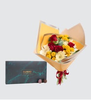 Gerbera Gül Buketi ve Trüf Gurme Lezzetler