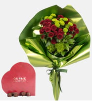 Yeşil Buket Kağıdında Kasımpatılar ve Gurme Lezzetler