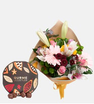 Sarı Bukette Lilyum Kasımpatı ve Trüflü Gurme Lezzetler