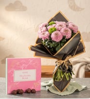 Pembe Krizantemler ve Hoş Geldin Bebek Gurme Lezzetler