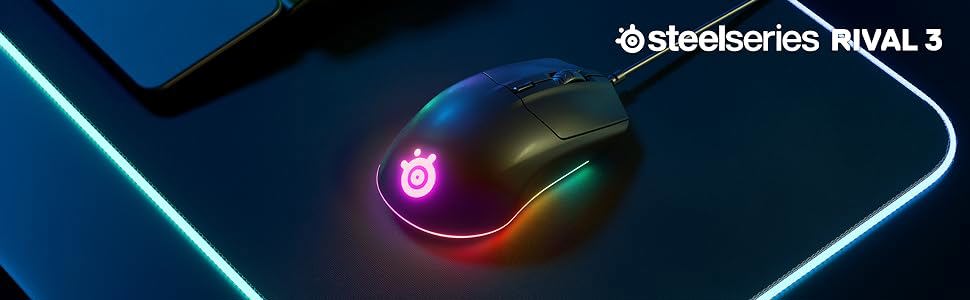 steelseries rival 3 gaming mouse, oyuncu mouse