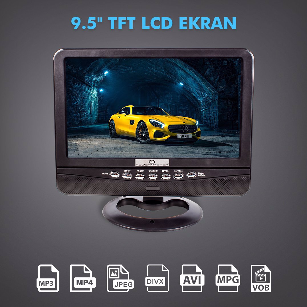 Powermaster 9.5 İnç Portatif Araç Monitör