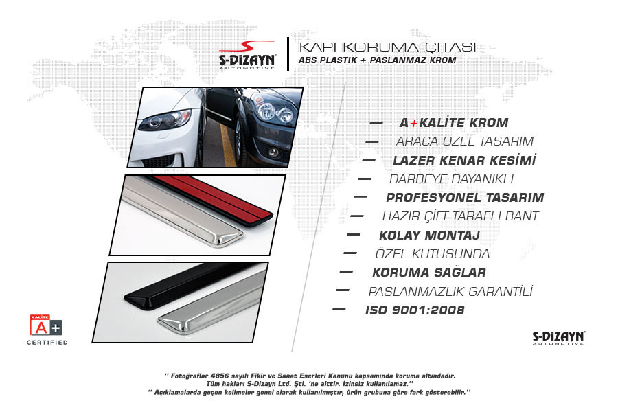 Kapı Koruma Çıtası Krom Kapı Koruma Çıtası Krom