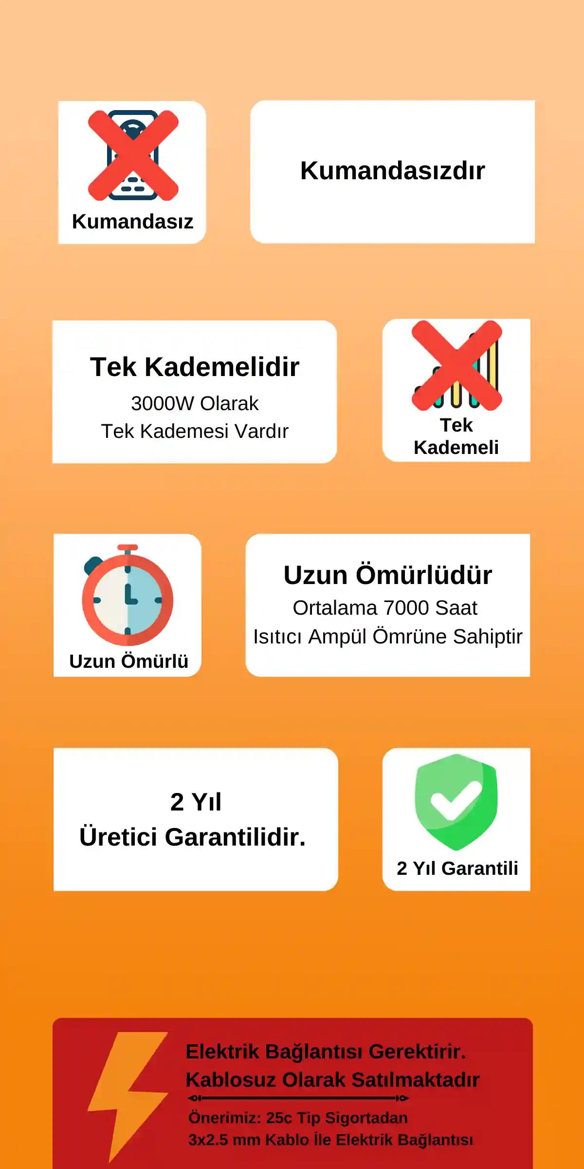 goldsun nova 3000w elektrikli ısıtıcı