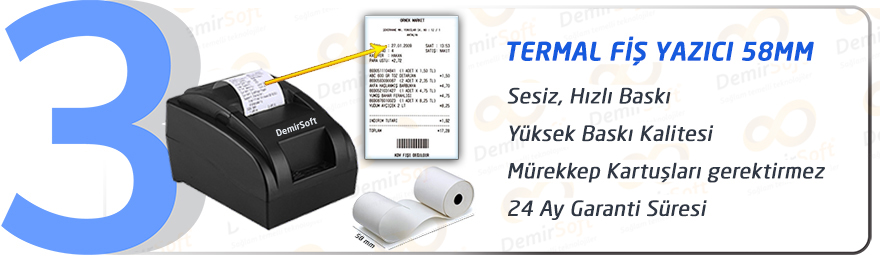 DemirSoft Market Mağaza Barkodlu Satış Sistemi – Para Çekmeceli
