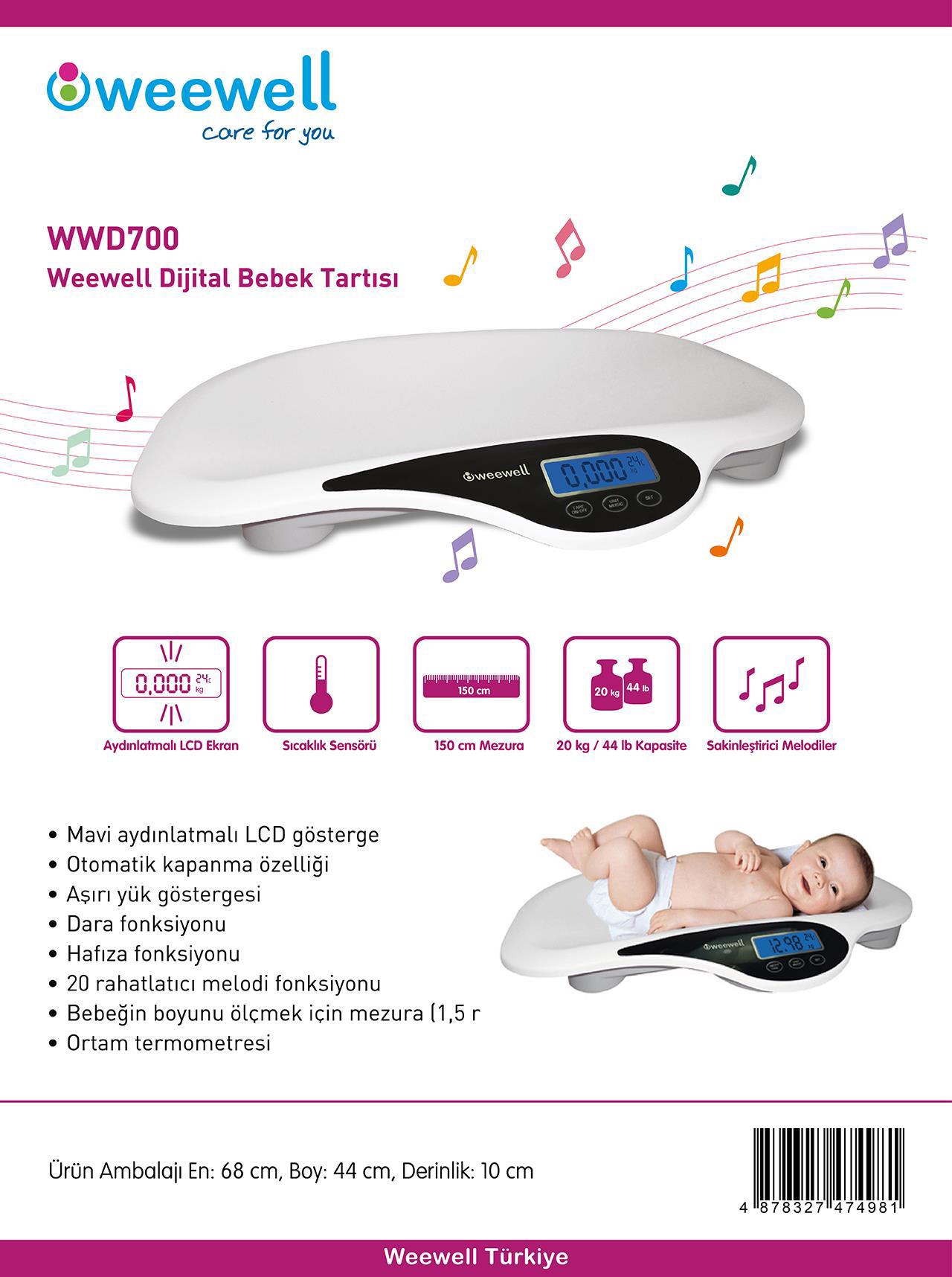 Weewell WWD700 Bebek Tartısı