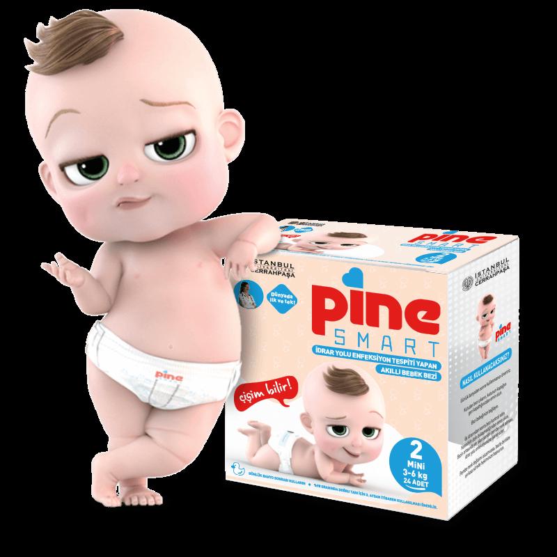 Pine Smart Akıllı Bebek Bezi 2 No Mini 3-6 Kg 24 Adet