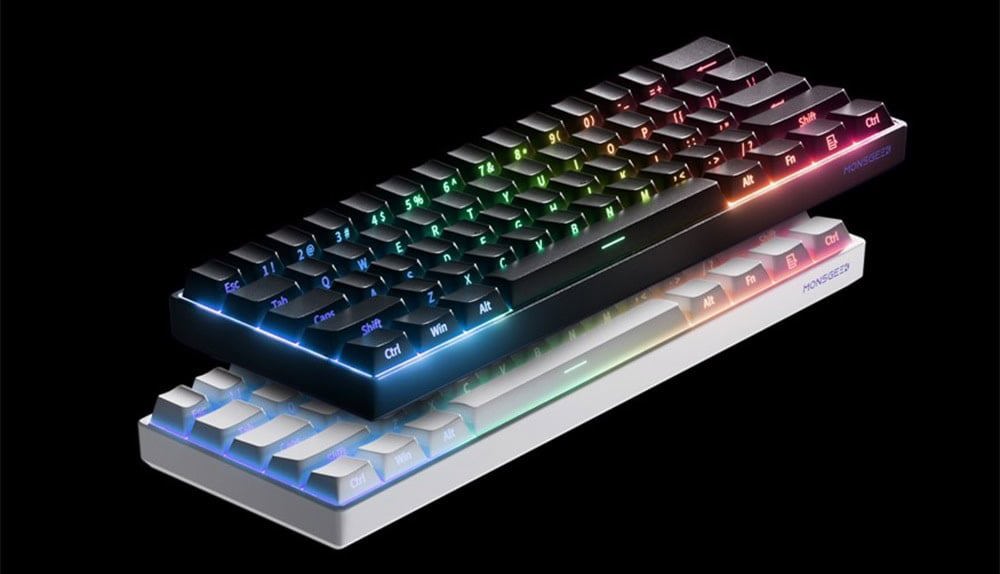 Akko Monsgeek Fun60 Ultra Shine Through White Gaming Klavye H1