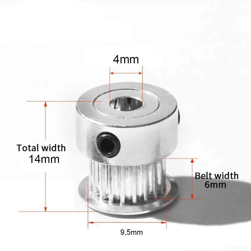 20 Diş Gt2 Kasnak 4mm Şaft Çapı(6mm Kayış İçin)-1