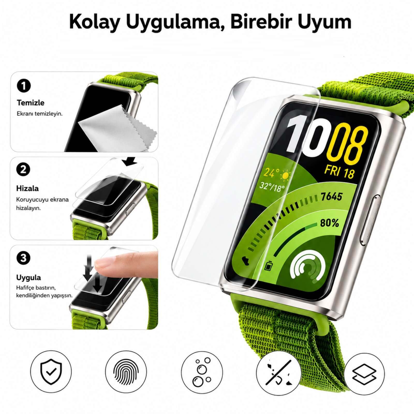 Huawei Band 11 Pro Ekran Koruyucu TPU Şeffaf Film 2 Adet