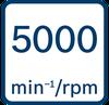 Yüksüz hız 5000 dev/dak / rpm