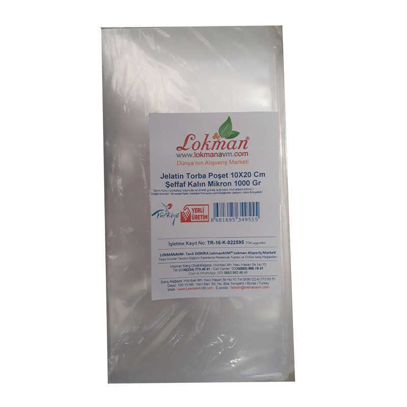 LOKMANAVM JELATİN TORBA POŞET LOKMANAVM JELATİN TORBA POŞET