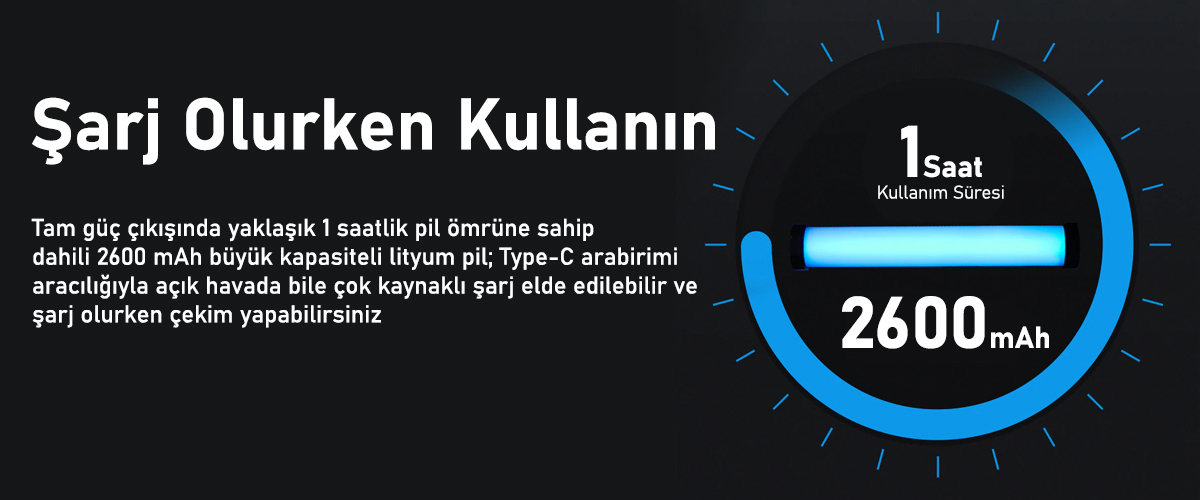 Gdx TB-40 RGB Led Tüp Işık (Uzunluk: 40 cm)