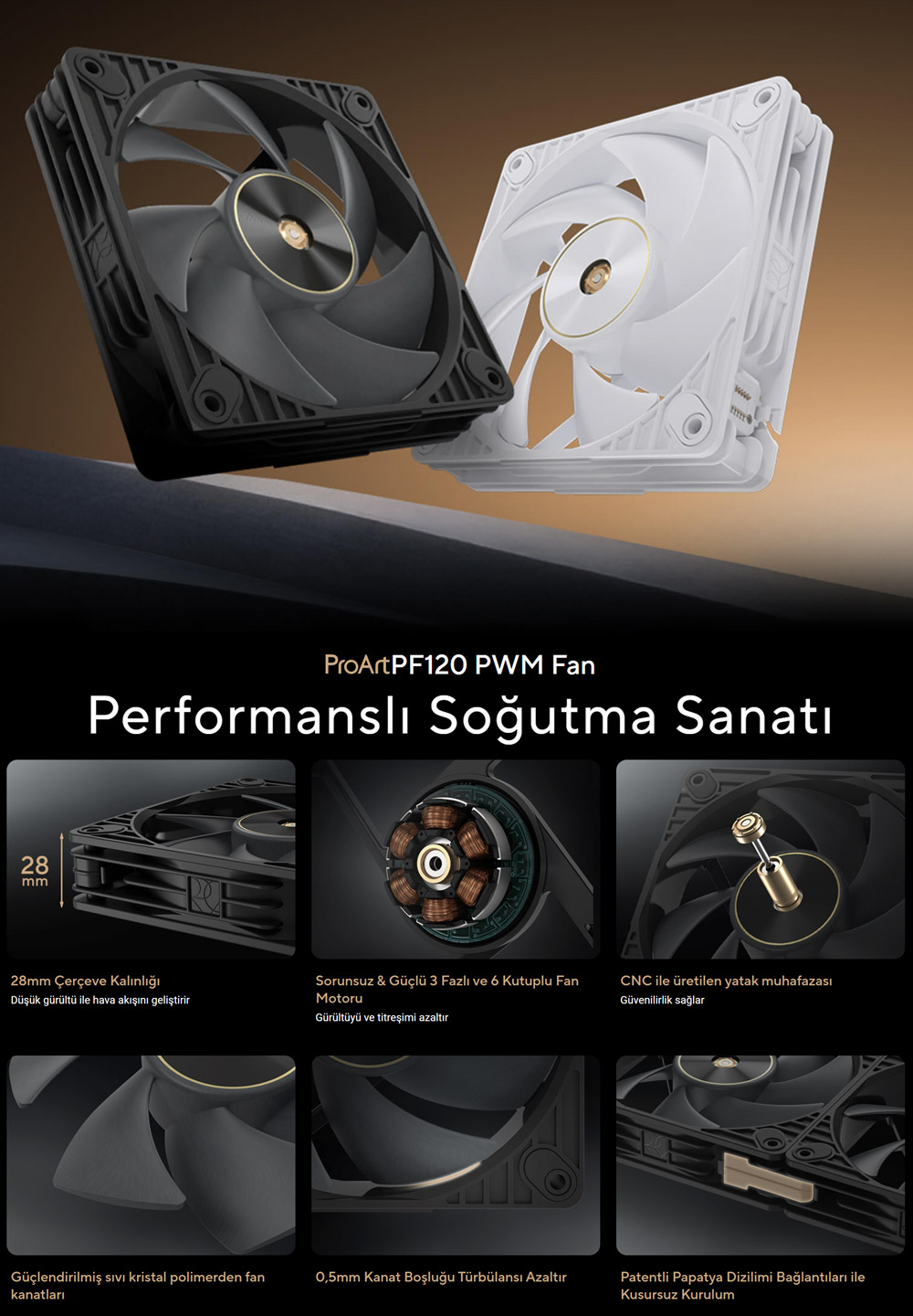 PROART PF120 FAN 3IN1 - BEYAZ