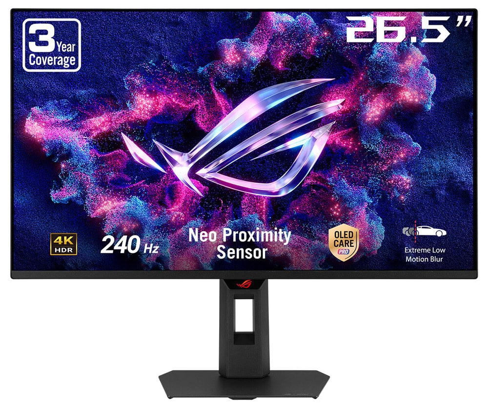 ASUS ROG Strix OLED XG27UQDMS 26.5 inç 240Hz 0.03ms 4K UHD Adaptive Sync Tandem QD-OLED Pivot Gaming Monitör h1