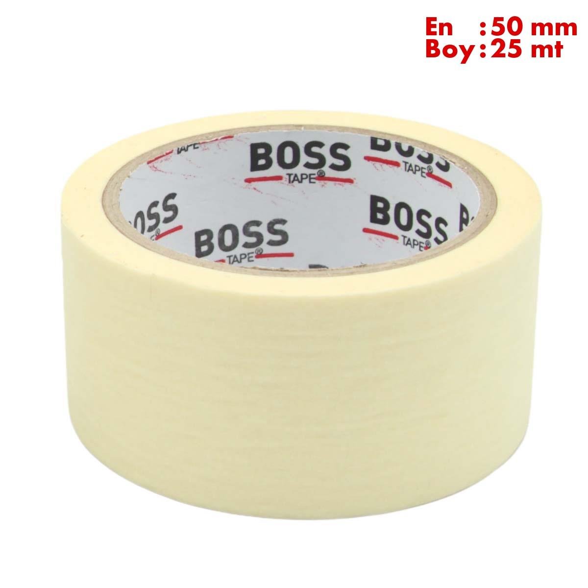 Boss TapeElektrik BantlarıBoss Tape 80 °C Maskeleme Bandı En:50mm Boy:25mt