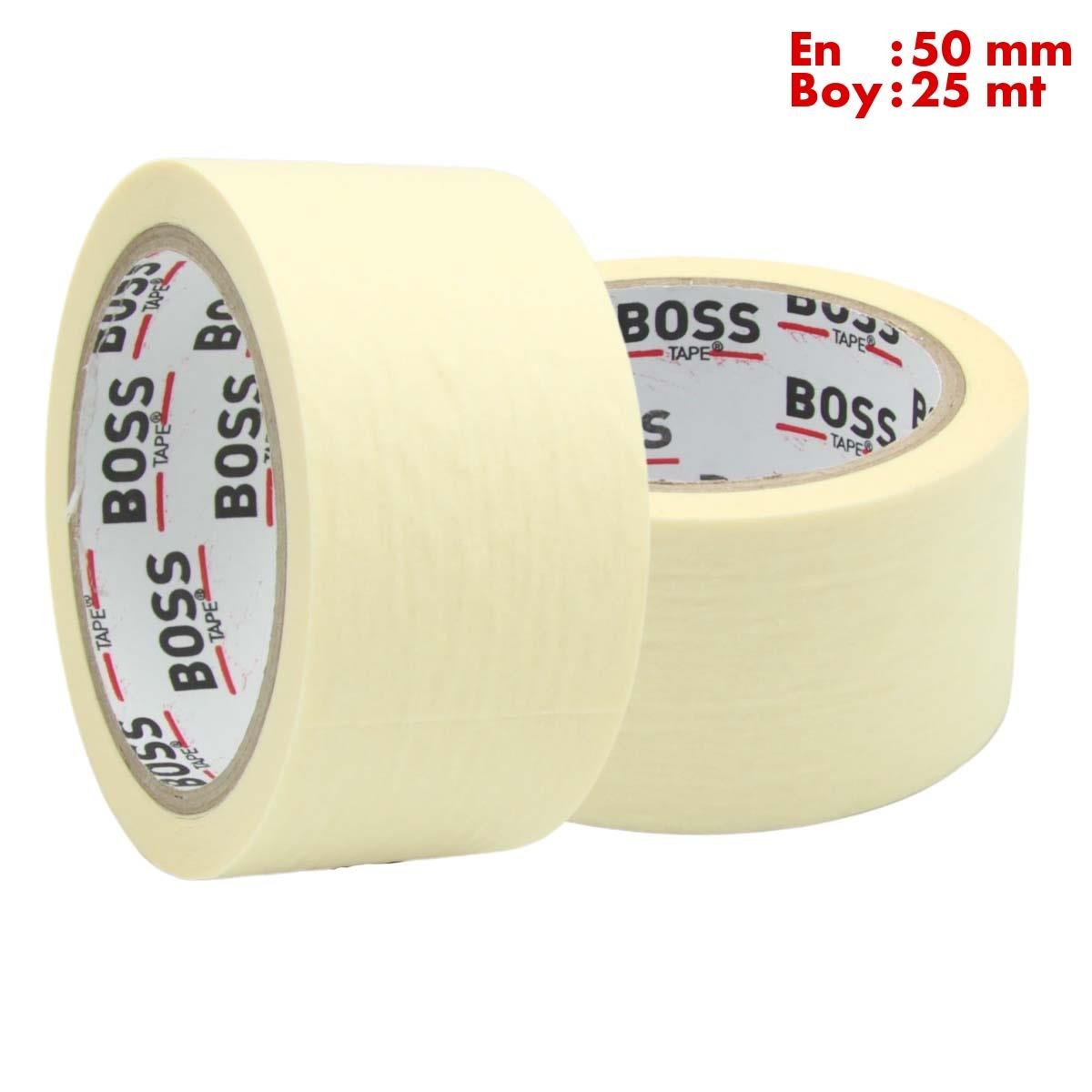 Boss TapeElektrik BantlarıBoss Tape 80 °C Maskeleme Bandı En:50mm Boy:25mt