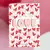 Love Pembe Kalpler Motto Kartı Kartpostal Sevgiliye Hediye Not Kartı