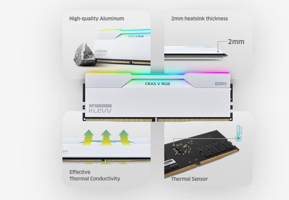 Klevv Cras V Rgb 64gb (2x32gb) 6400mhz Cl32 Ram H4