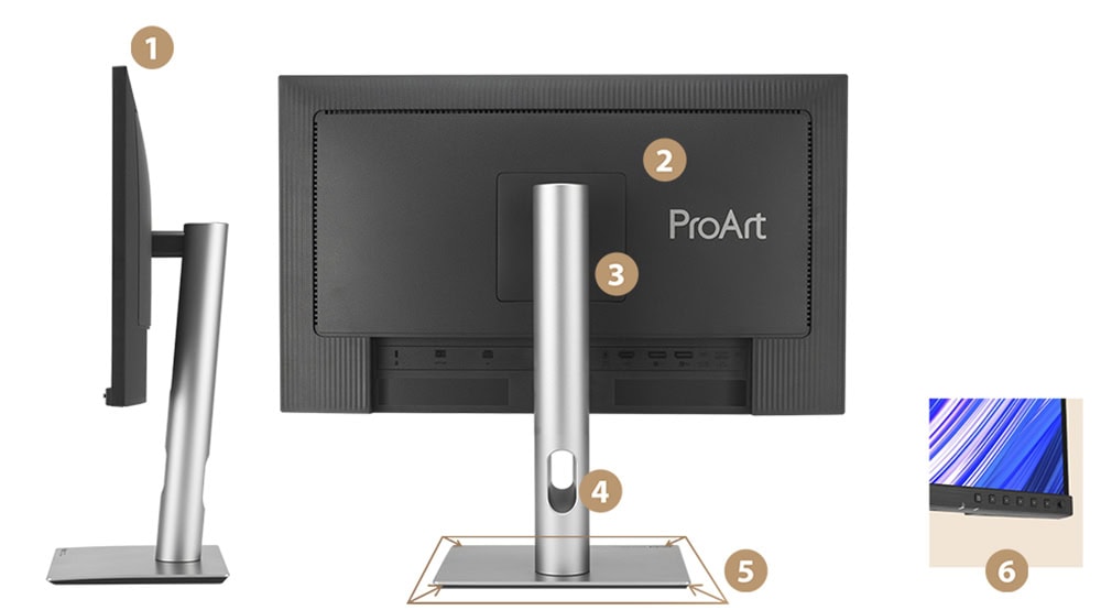 ASUS ProArt PA278CFRV 27 inç 100Hz 5ms 2K QHD Adaptive Sync IPS Pivot Monitör h5