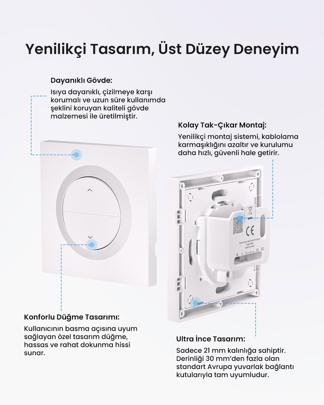 SONOFF Panjur Rölesi Duvar Anahtarı Kapağı | ERBS