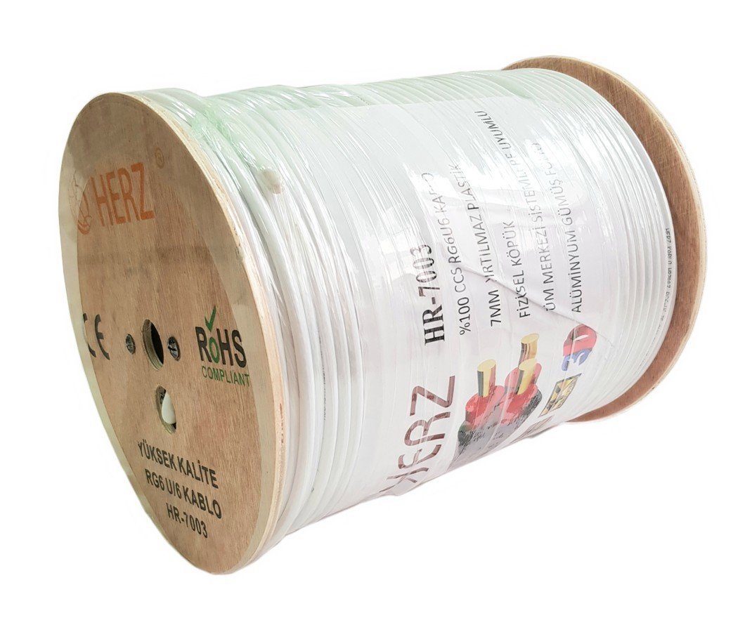 HERZ HR-7003 RG6U6 Anten Kablosu 80Tel 300Metre