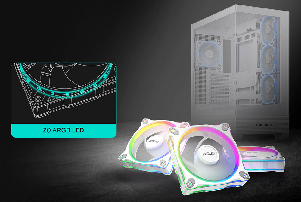 ASUS Prime MR120 ARGB Fan - Single Pack