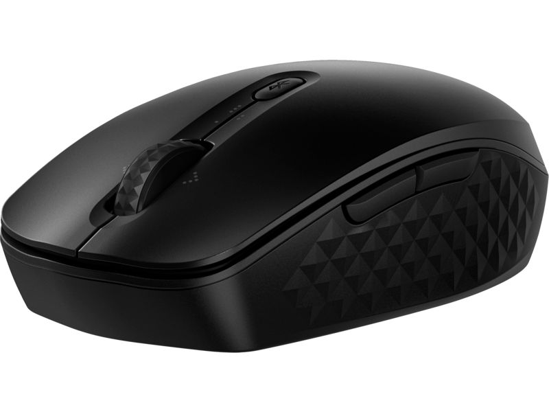 HP 425 Programmable Bluetooth Mouse BPS JetBlack CoreSet WhiteBG FrontLeft