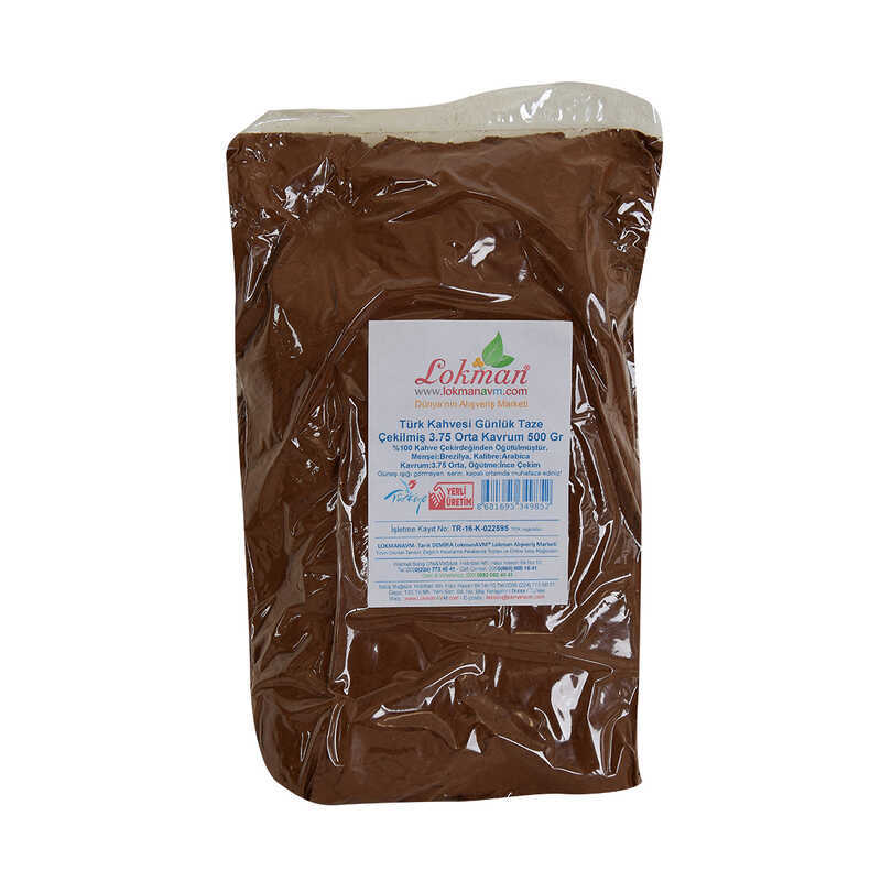 LOKMANAVM TÜRK KAHVESİ GÜNLÜK TAZE ÇEKİLMİŞ 3.75 ORTA KAVRUM 500 GR PAKET LOKMANAVM TÜRK KAHVESİ GÜNLÜK TAZE ÇEKİLMİŞ 3.75 ORTA KAVRUM 500 GR PAKET