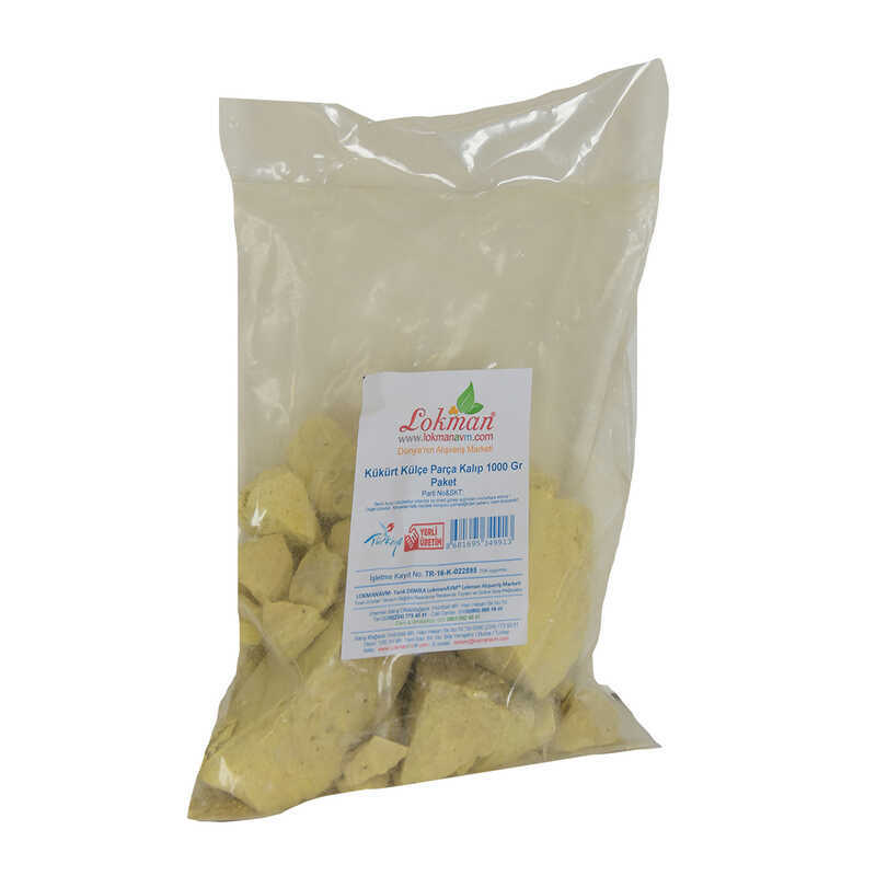 LOKMANAVM KÜKÜRT KÜLÇE PARÇA KALIP 1000 GR PAKET LOKMANAVM KÜKÜRT KÜLÇE PARÇA KALIP 1000 GR PAKET