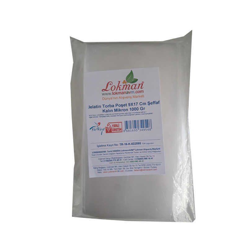 LOKMANAVM JELATİN TORBA POŞET LOKMANAVM JELATİN TORBA POŞET
