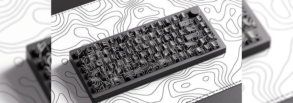 Akko Monsgeek M1 V5 Contour Lines White Gaming Klavye H1