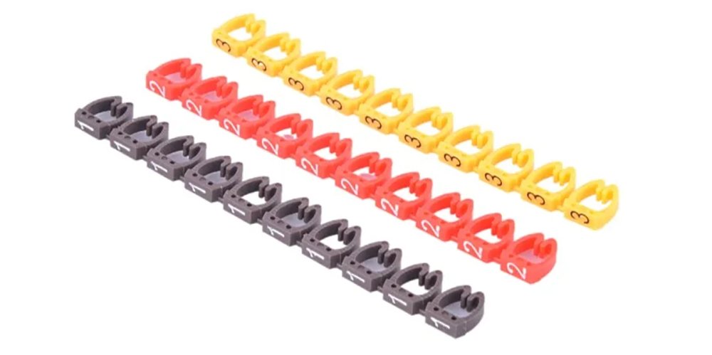 Sunup 0-9 Dijital Kodlu Renkli Kablo İşaretleyici 2,5mm