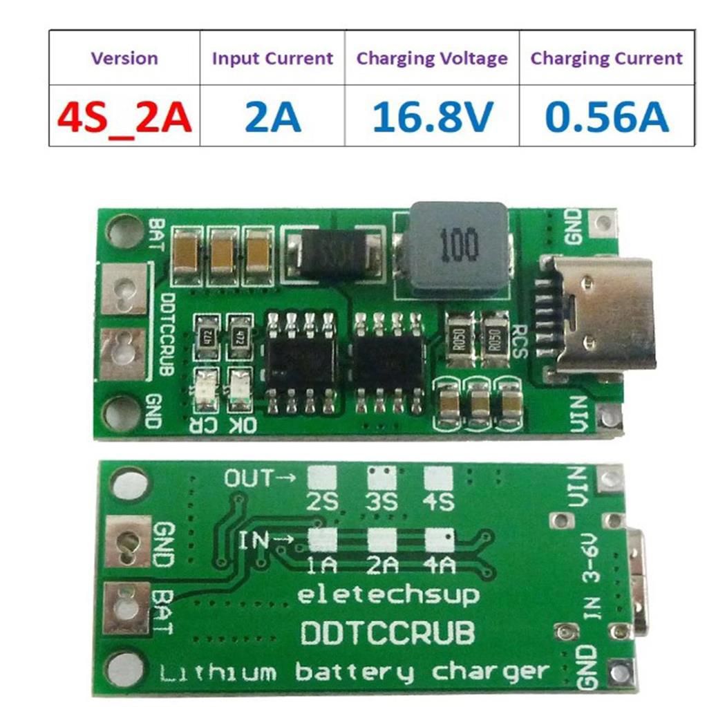 4S 2A BMS 16.8V Type C Lityum Pil Sarj Modülü-2
