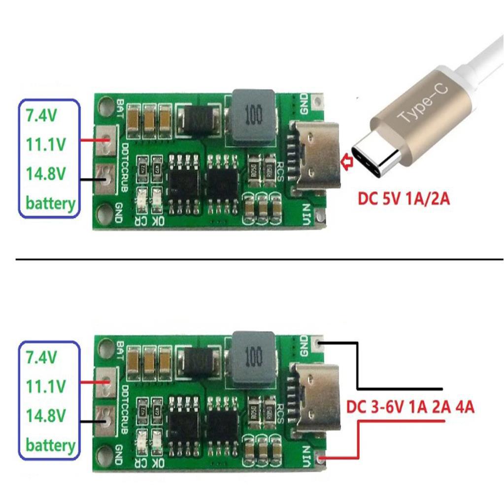 4S 2A BMS 16.8V Type C Lityum Pil Sarj Modülü-1