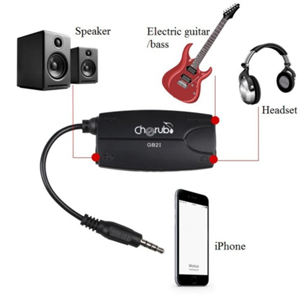 Cherub GB2i GUITAR, Bass to Iphone Convertor – Cristofori Music