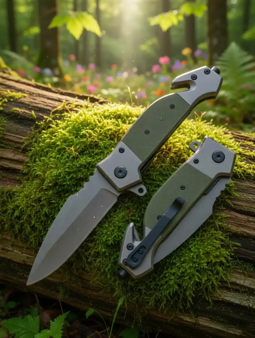 Knivox Browning DA167 Green Tactical Kurtarma Kamp Çakısı