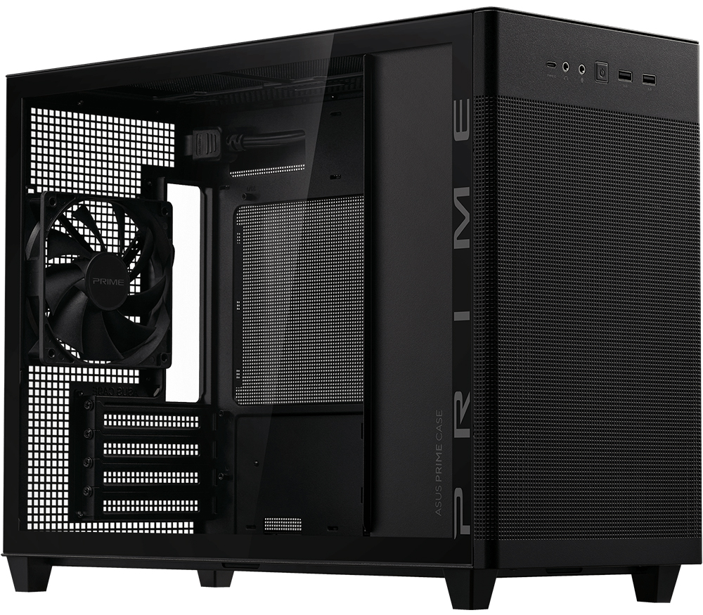 ASUS Prime AP201 Tempered Glass MicroATX Case Black Edition