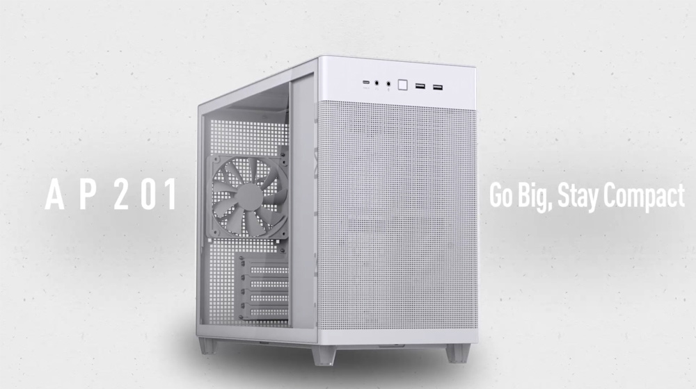 ASUS Prime AP201 Tempered Glass MicroATX Case Black Edition