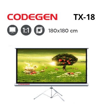 CODEGEN TX-18 Tripod Projeksiyon Perdesi (180x180cm)