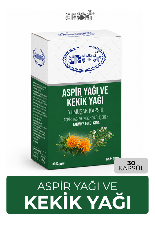 ERSAĞ Aspir Yağı ve Kekik Yağı Kapsül 30 Kapsül