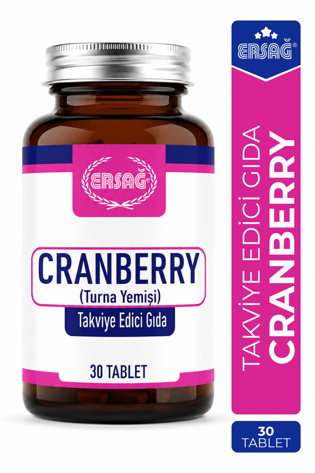 ERSAĞ Cranberry Turna Yemişi Ekstresi Takviye Edici Gıda 30 Tablet
