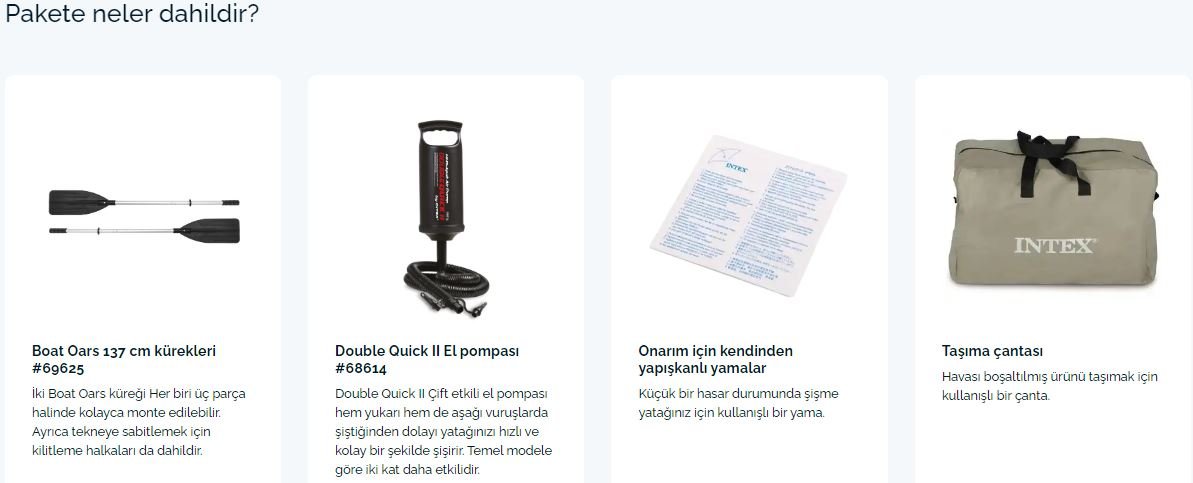 İntex 68325 Model Excursion 5 Kişilik Bot Pompa Kürek