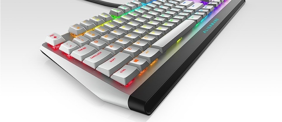 Alienware AW510K RGB Cherry MX Low Profile Red İngilizce Mekanik Kablolu Beyaz Gaming Klavye a2